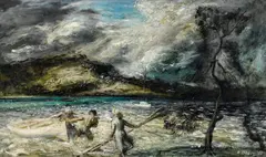 William Dobell, Storm Approaching, Wangi 1948, 1948, oil on cardboard on composition board