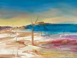 Salt Pans near Lake Eyre 1957 by Sidney Nolan, 1957, oil on composition board on aluminium, offered Nov 2016
