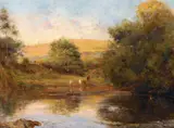 Walter Withers, After the Heat of the Day 1891, 1891, oil on canvas