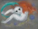 Arthur Boyd, The Sacrifice (1965), 1965, pastel on paper on board