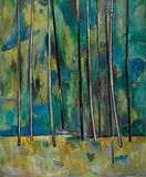 Fred Williams, Trees (1958), 1958, oil on composition board