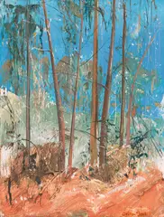 Shoalhaven Hillside (1975) by Arthur Boyd, 1975, oil on board, offered Nov 2016