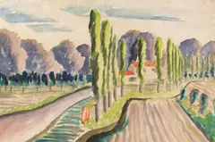 Peter Purves Smith, French Countryside (1935 or 1936), 1936, watercolour on paper