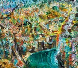 John Perceval, Lagoon at Weetangera Waterfall 1965, 1965, oil on canvas