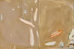 Sydney Winter 1980 by Brett Whiteley, 1980, oil and collage on canvas, sold Nov 2016