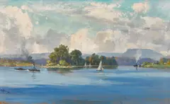 A. H. Fullwood, Susan Island on the Clarence River, Grafton (1894), 1894, oil on card