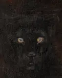 Artur Loureiro, Black Panther, oil on canvas on board