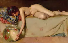 Charles Wheeler, Goldfish 1911, 1911, oil on canvas