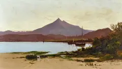 William Piguenit, (View of Adamson's Peak from Esperance, South Tasmania), oil on canvas