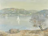 Lloyd Rees, View of the Bay 1969, 1969, oil on board