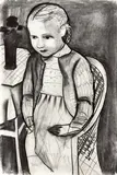 Charles Blackman, Christabel 1964, 1964, charcoal on paper