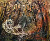 (Lovers and Ram in a Forest) (1967) by Arthur Boyd, 1967, oil on canvas, offered Nov 2016