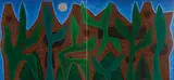 John Coburn, Rainforest and Mountains 1987, 1987, oil on canvas