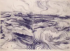 The Divided Unity (1974) by Brett Whiteley, 1974, screenprint on paper, sold Nov 2016