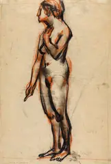 (Nude) by Fred Williams, charcoal and pastel on paper, offered Oct 2016