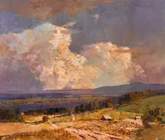 William Rubery Bennett, (Silverdale Landscape), oil on canvas