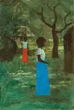 (Two Figures) by Ray Crooke, oil on canvas on board, sold Oct 2016