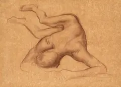 (Nude Boy) by William Dobell, crayon on paper, sold Oct 2016