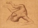William Dobell, (Nude Boy), crayon on paper