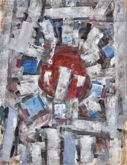 Roger Kemp, (Crossform) (circa 1973-1975), 1973-1975, synthetic polymer paint on canvas