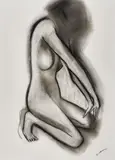 Robert Dickerson, (The Dancer), charcoal on paper
