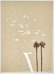 Brett Whiteley, Lavender Bay in the Rain 1987, 1987, screenprint on paper