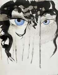 Study for The Shower 1975 by Brett Whiteley, 1975, ink and watercolour on paper, sold Aug 2016