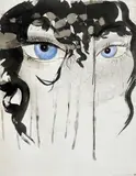 Brett Whiteley, Study for The Shower 1975, 1975, ink and watercolour on paper