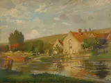 Rupert Bunny, Canal Lock (Burgundy) (circa 1903)