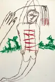 Hanged Man (1977) by Sidney Nolan, 1977, crayon on paper, offered Aug 2016