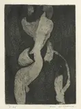 Fred Williams, Standing Figure (1958), 1958, etching, foul biting, engraving and drypoint on Kent paper, 2nd state of 2