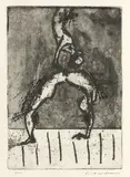 Fred Williams, Tumblers Number 2 (1967), 1967, etching, deep etching and flat biting with rocker on Arches paper, 5th state of 5