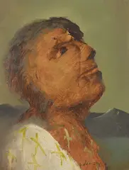 Head 1954 by Sidney Nolan, 1954, oil on paper on board, offered Jul 2016