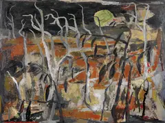 Jon Molvig, Spirit of a Dead Land 1956, 1956, oil on composition board