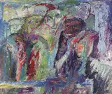 Jon Molvig, The Passengers (1956), 1956, oil on composition board