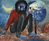 Bridegroom Waiting for His Bride to Grow Up (1957-1958) by Arthur Boyd, 1957-1958, oil and tempera on composition board, sold May 2016