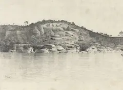Balls Head, Sydney Harbour 1932 by Lloyd Rees, 1932, pencil on paper, sold May 2016