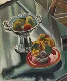 Roy De Maistre, Still Life, with Fruit (1945), 1945, oil on canvas