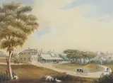 Jacob Janssen, Government House, Sydney 1850, 1850, watercolour and gouache on paper