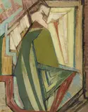 Ralph Balson, Semi-Abstraction 'Woman in Green' 1939, 1939, oil on cardboard