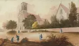 Jacob Janssen, St Mark's Anglican Church, Darling Point 1855, 1855, watercolour and gouache on paper