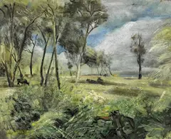 The Berry Pickers (1947) by William Dobell, 1947, oil on hardboard, sold May 2016