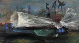 Bridegroom in a Black Creek (1960) by Arthur Boyd, 1960, oil and tempera on composition board, offered May 2016