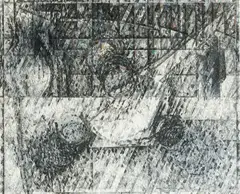 Godfrey Miller, Composition with Lute, oil on canvas