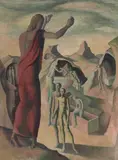 Justin O'Brien, Study for The Resurrection (1956), 1956, oil on paper on board