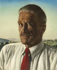 Charles Meere, Portrait of Peter Hopegood (1949), 1949, oil on composition board