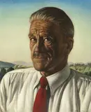 Charles Meere, Portrait of Peter Hopegood (1949), 1949, oil on composition board