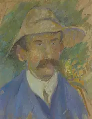 (Self Portrait) by E. Phillips Fox, oil on canvas on board, sold May 2016