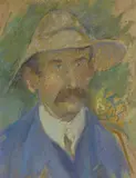 E. Phillips Fox, (Self Portrait), oil on canvas on board