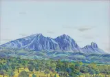 Mount Sonder (Morning) by Albert Namatjira, watercolour on paper, sold May 2016